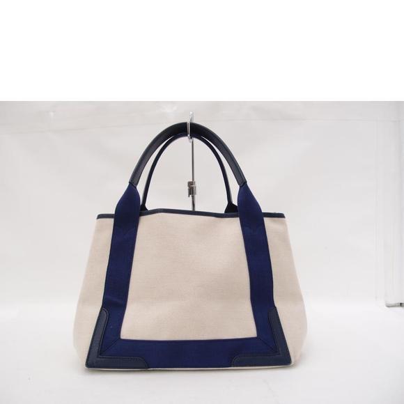 Balenciaga Navy Bag Tote Canvas Cabas - Picture 1 of 7
